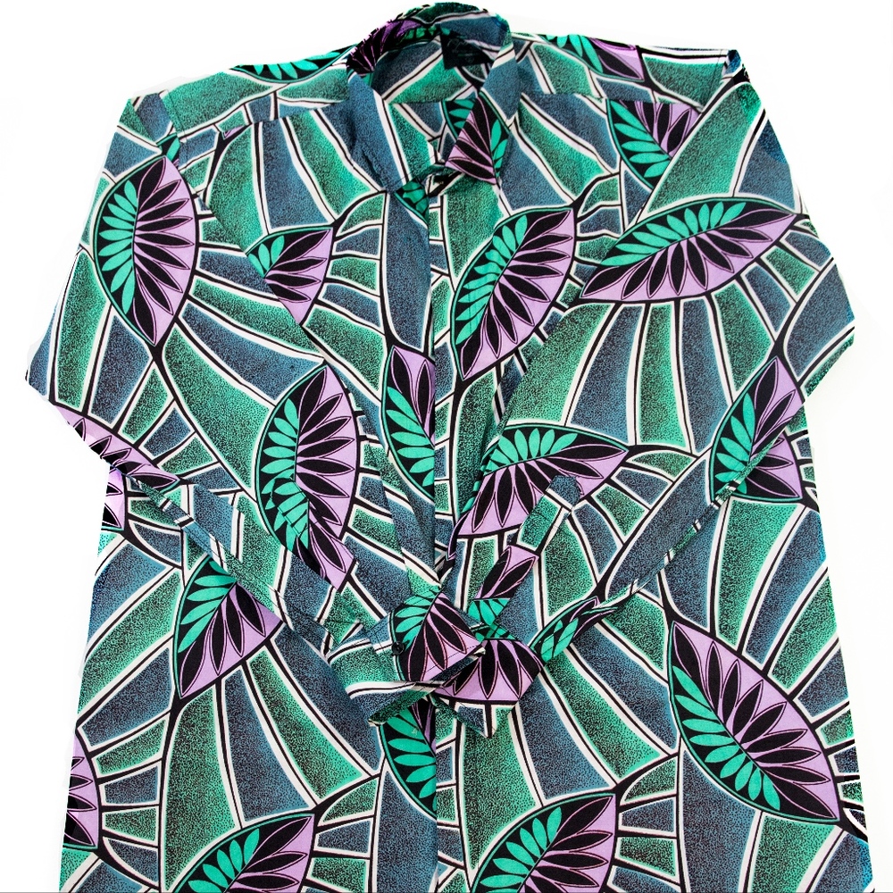 Men’s Long sleeve casual Shirts, African Print. XL
